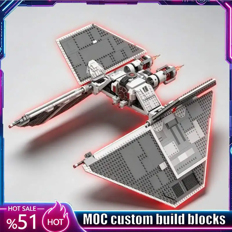 1191 Parts Sci-Fi Supremacy Advanced Starfighter MOC Custom Creative Building Blocks DIY Educational Collection Birthday Gifts