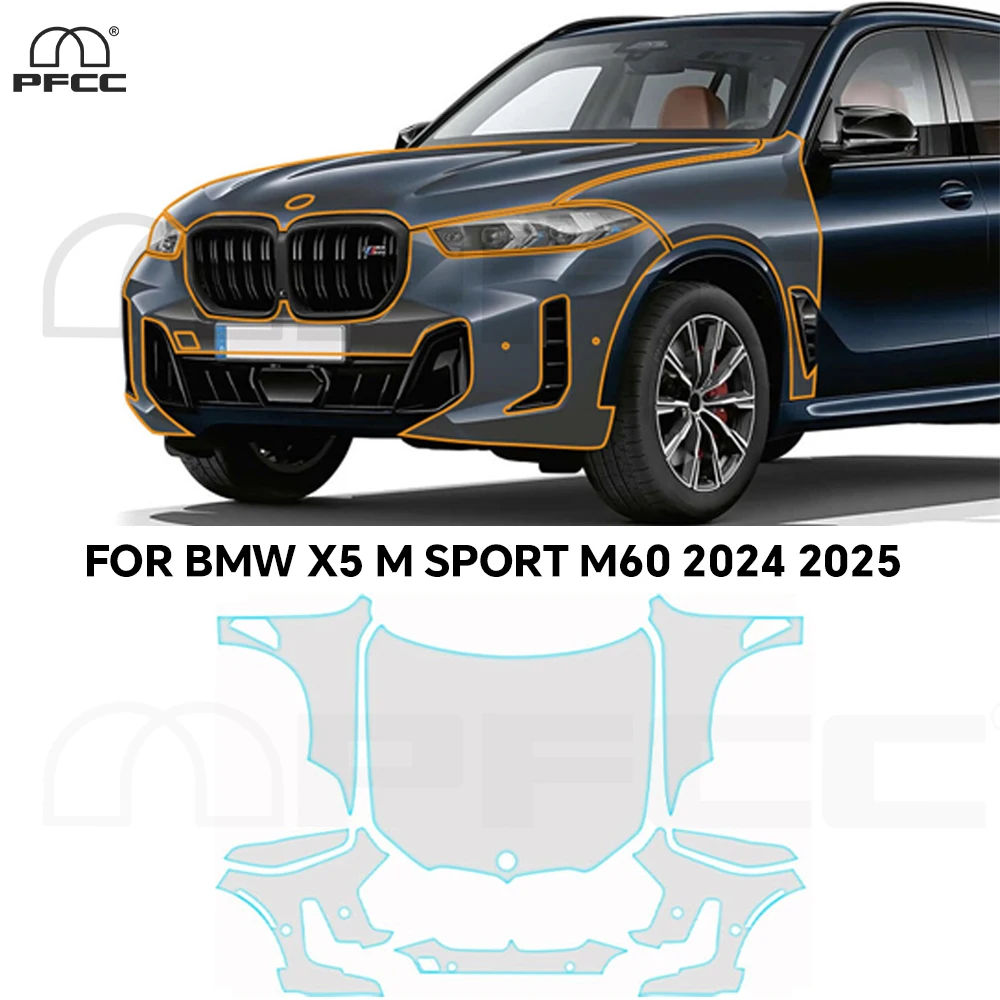 

For BMW X5 M Sport M60 2024 2025 TPU Paint Protection Film Anti-scratch Pre-cut PPF Car Body Clear Bra Resistant Invisible Cover