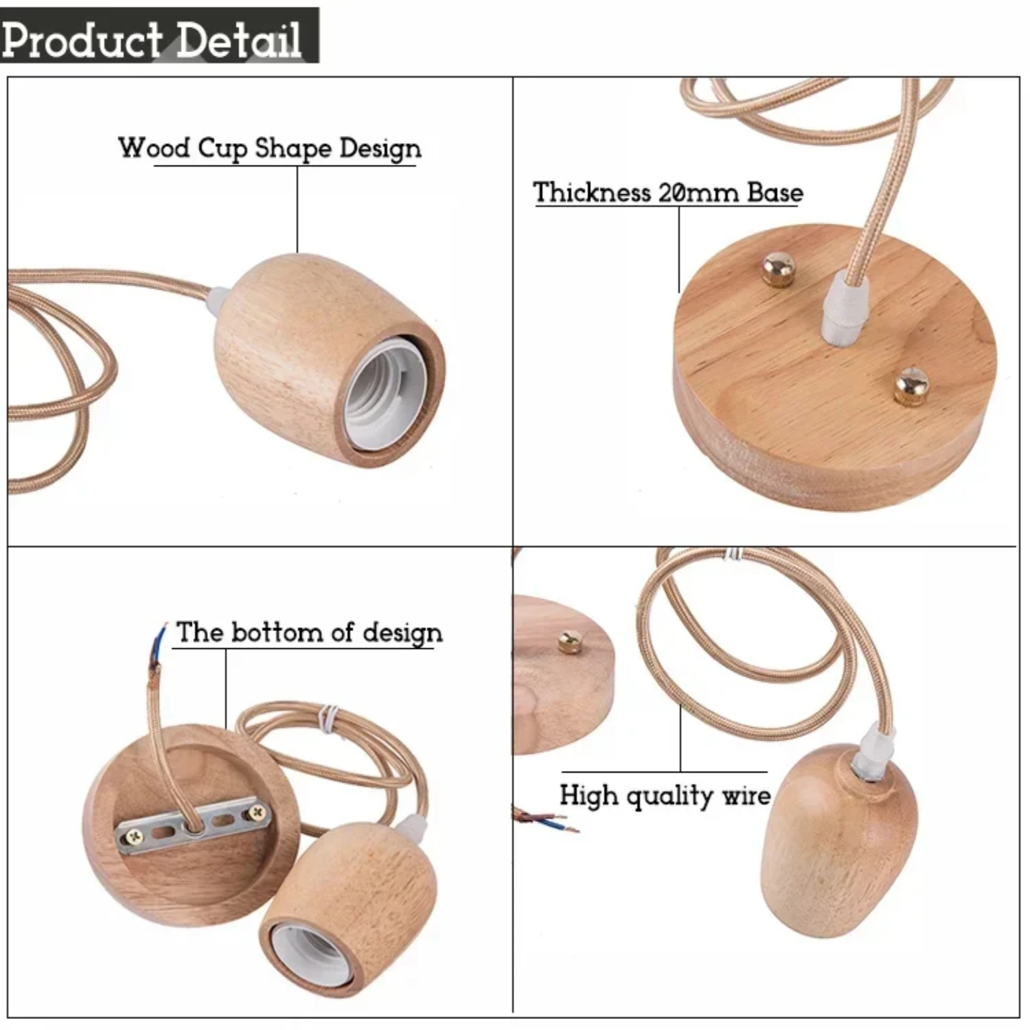 Lampe Suspendue en Bois au Design Moderne et Élégant, Luminaire Décoratif d'Nik, Idéal pour un Loft, une Chambre à Coucher ou un Magasin Commercial, Breloque Rustique Unique