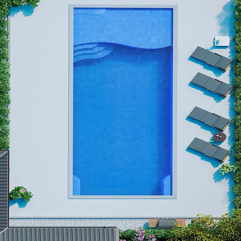 Piscina Personalizada Grande para Exteriores, Spa Enterrado, Piscina de Fibra de Vidrio Resistente