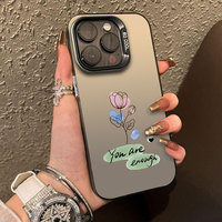 Case For Xiaomi Redmi A3 13C 13 12 Redmi A1 A2 Plus A3X 9 10 Prime 2022 13R 12R Luxury Silver IMD Phone Funda Flower swab Cover