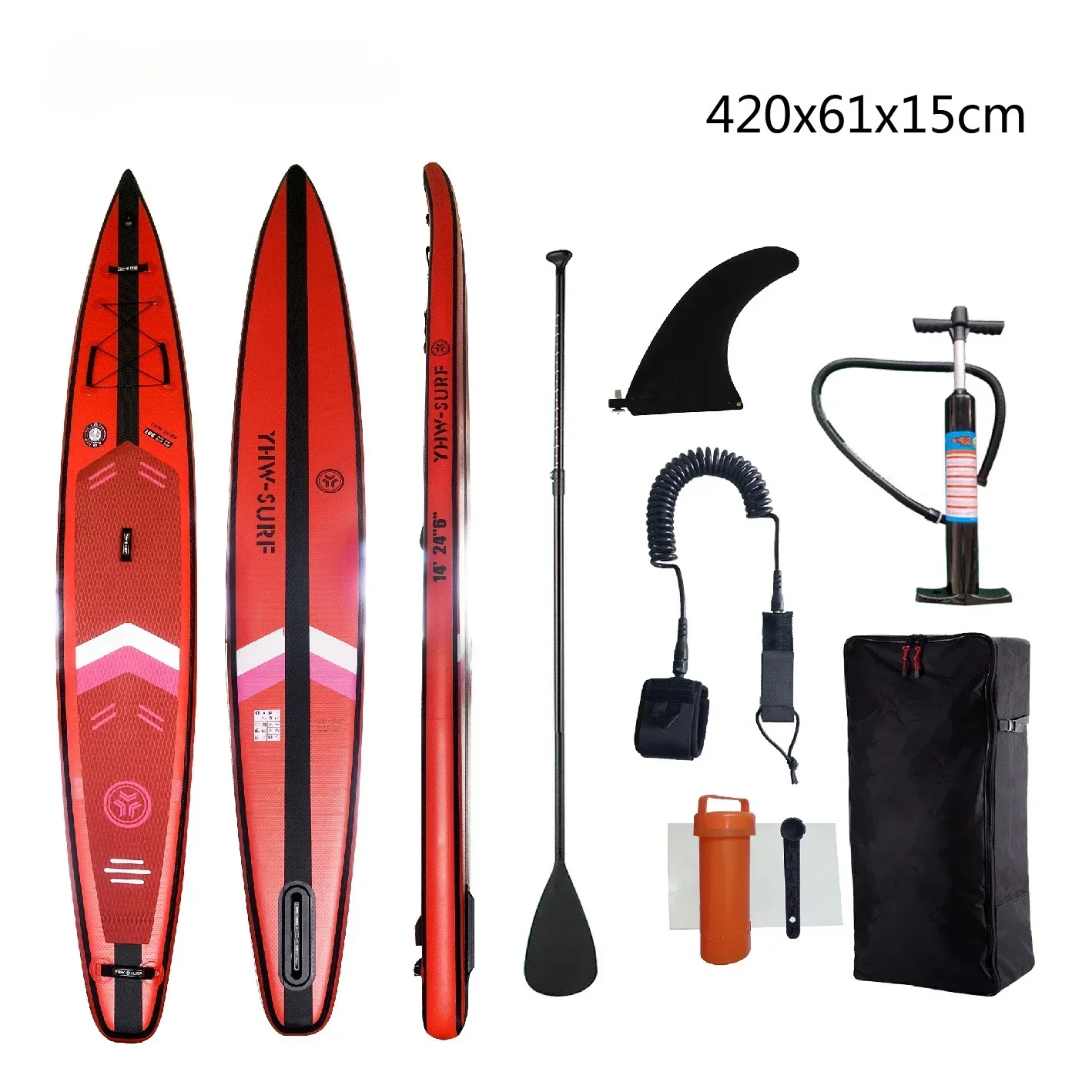 

New YHW racing paddle board SUP standing yacht inflatable surfboard cruise version double layer thickened brushed