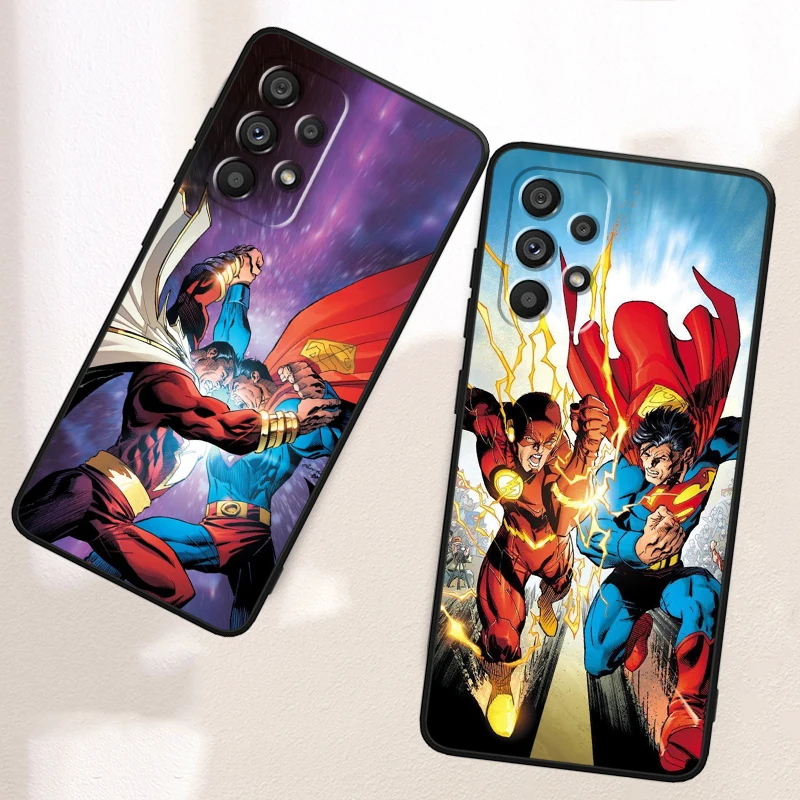 Luxury S-Supermans Comics Cool For Samsung A53 A52 A33 A32 A51 A71 A21S A13 A73 A55 A22 A23 A35 A72 A54 A12 5G Black Back