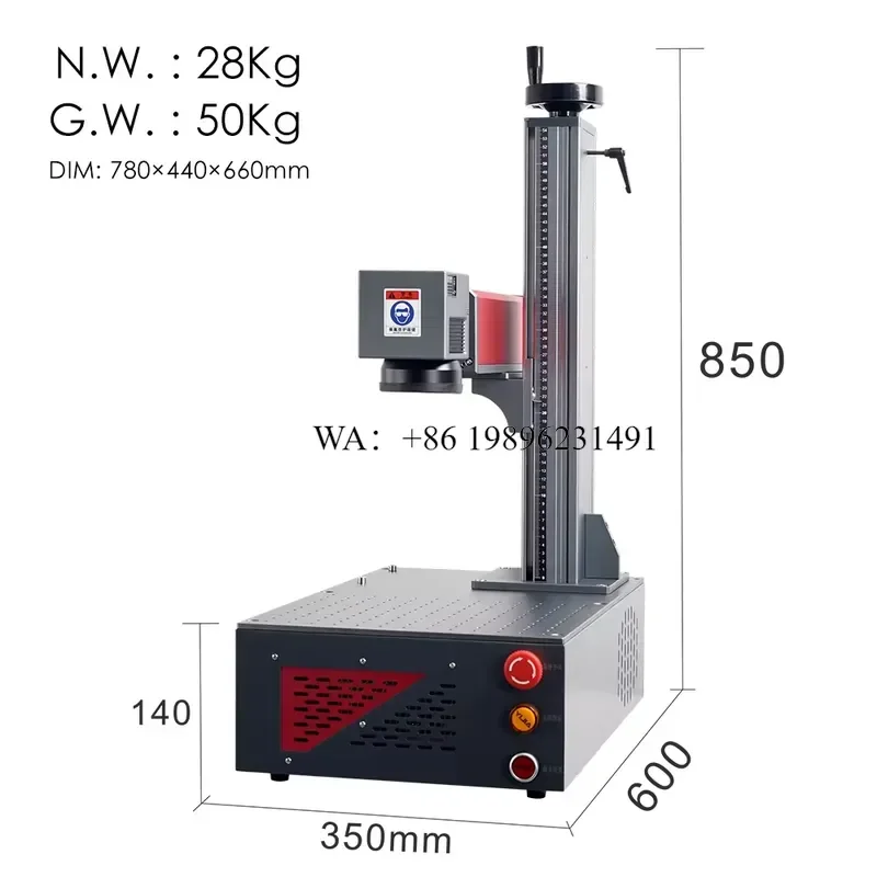Wmwmnu Best Precision DIY Fiber 30W 50W 80W 100W 200W for JPT RAYCUS Metal and Nonmetal Engraving