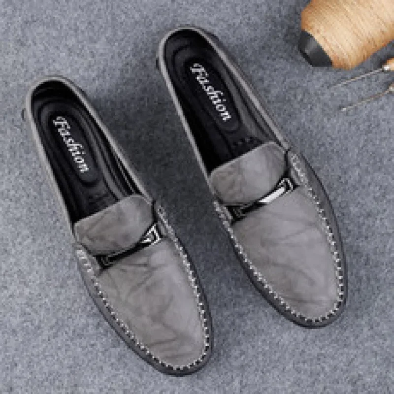 Loafer Herren Lederschuhe Herren Sommer Leder One-Pedal Mokassin Business Kleid