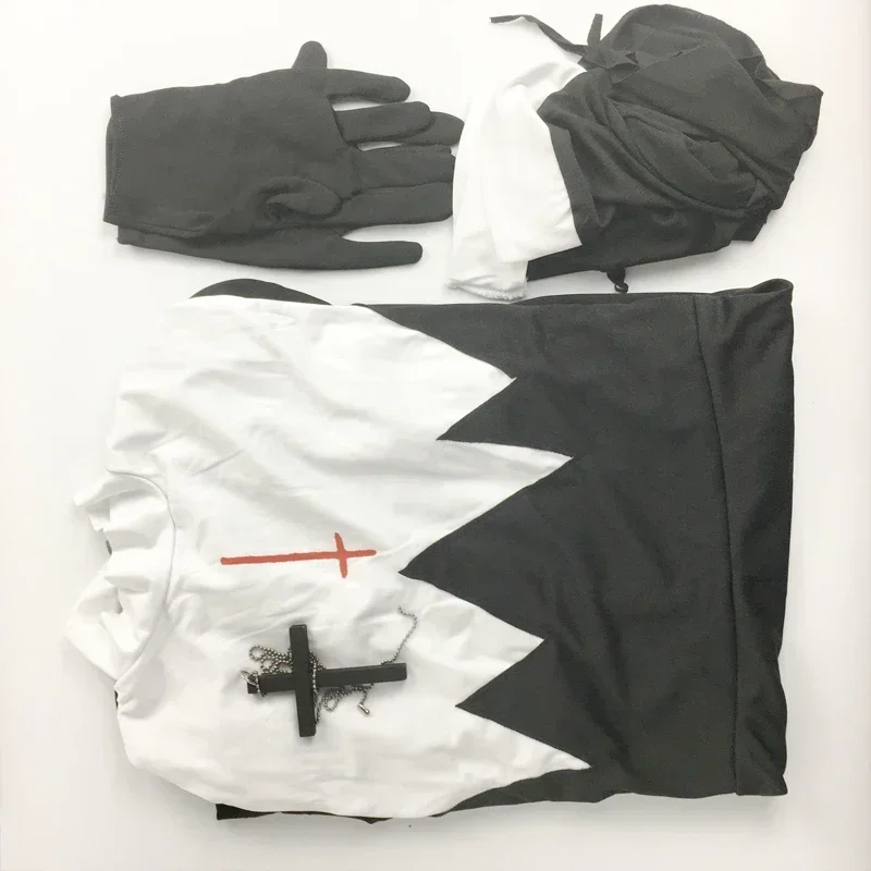 المرأة هالوين راهبة تأثيري حلي الأسود مصاص دماء الخيال فستان أخت الإرهاب حفلة تمويه الكبار الإناث فستان بتصميم حالم