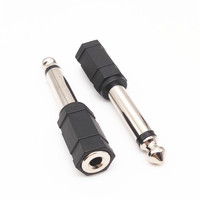 2/5/10pcs 6.5 to 3.5mm Mono Plug Female Stereo Connector Audio Converter Jack Socket Gold Plated Durable Earphone Adapter D5
