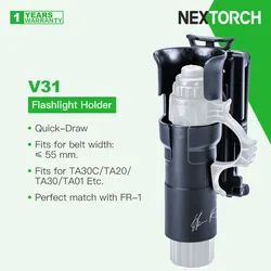 Nextorch V31 Quick-Draw Flashlight Holder, Fits for Belt Width≤55mm. Suitable for TA30C/TA20/TA30/TA01. Perfect Match with FR-1