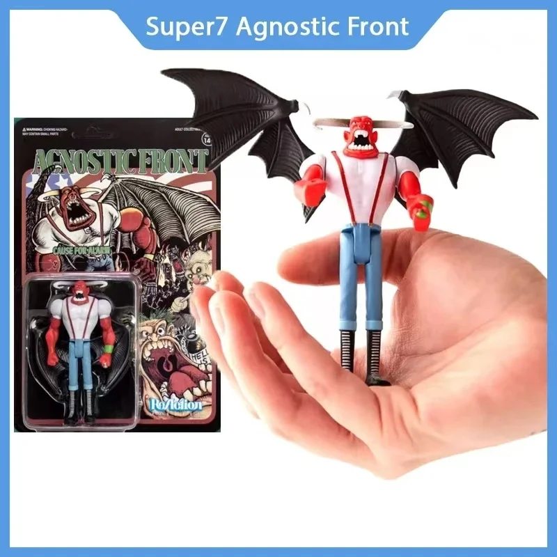 

В наличии Super7 3,75-дюймовая фигурка Agnostic Front Eliminator, ретро подвесная коллекция карт, игрушка, кукла, подарок на Хэллоуин