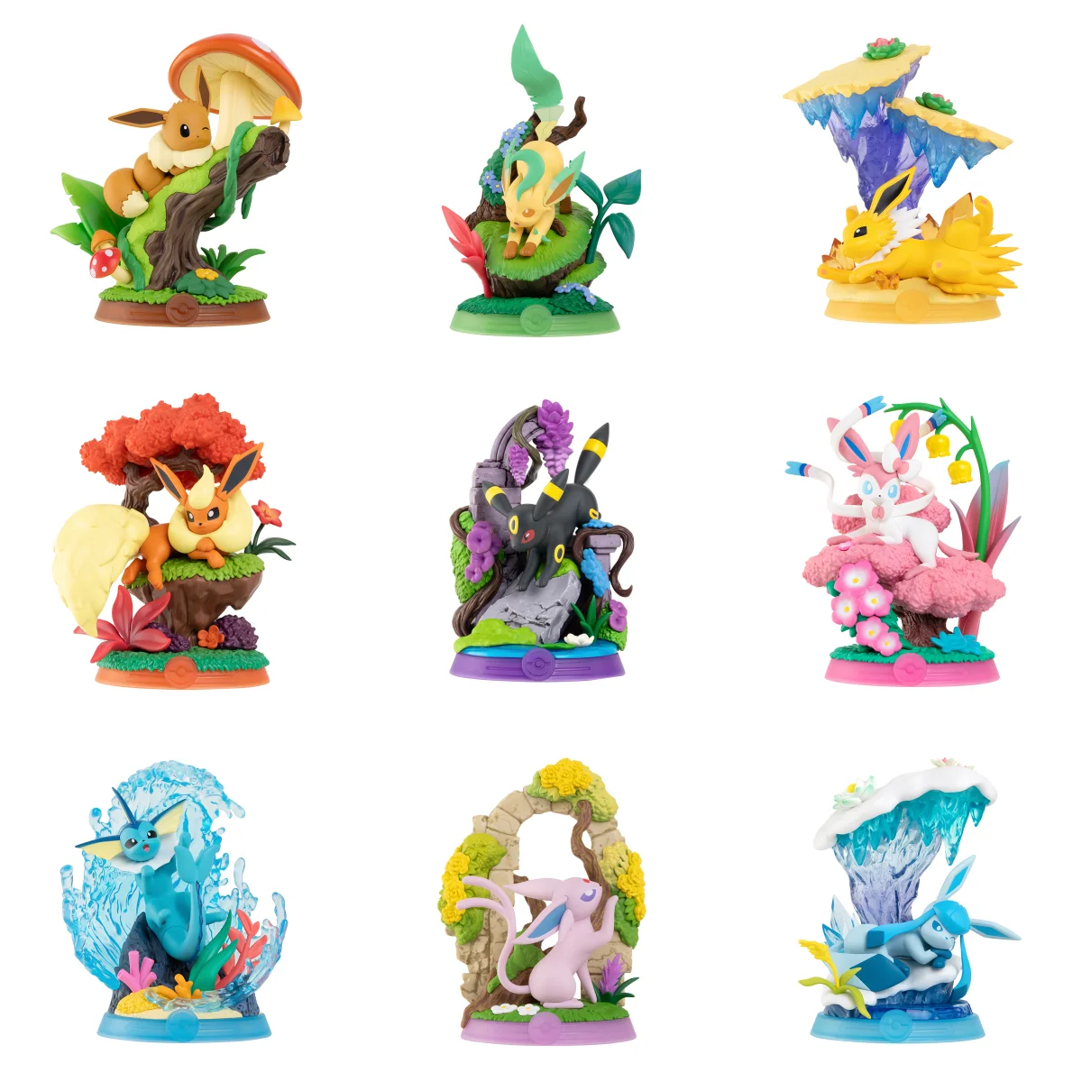 Pokemon Anime Third Bullet Eevee Family Suit Serie Blind Box Action Figure Glaceon Sylveon Genuine Collection Model Toy Gift