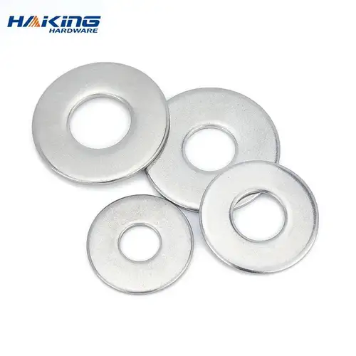 Imagen 2 del producto Arandela plana grande M3/M4/M5/M6/M8/M10/M12/M14/M16/M18/M20/M22/M24Din9021, junta de Metal grande de acero inoxidable 304, arandelas planas Meson