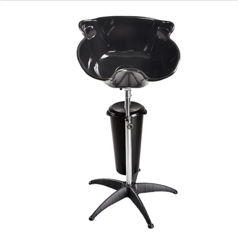 Convenient Vertical Movable Shampoo Basin Barber Shop Hair Salon Light Lift Salon Flush Basin with Bucket