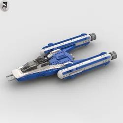 MOC klon bombowiec Sci-fi Model statku kosmicznego klocki do budowania DIY Model blokuje prezent dla dzieci kompatybilny z 75248 75297 75300 75192