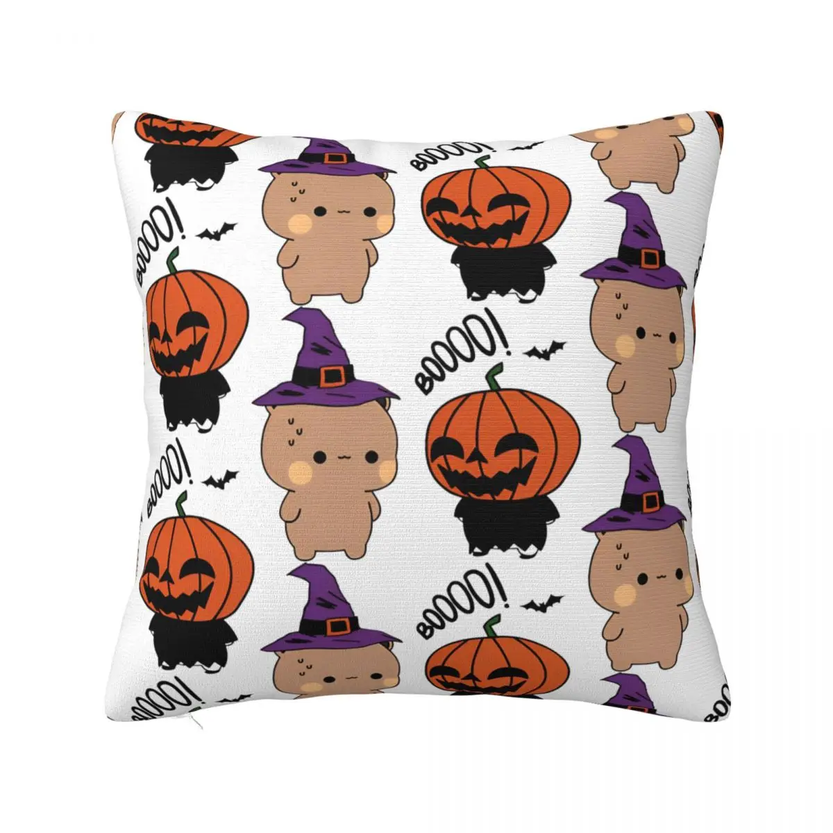 Cartoon Bubu Dudu In Love Halloween Pumkin Pillowcase Soft Cushion Cover Gift Throw Pillow Case Cover Living Room Square 45*45cm