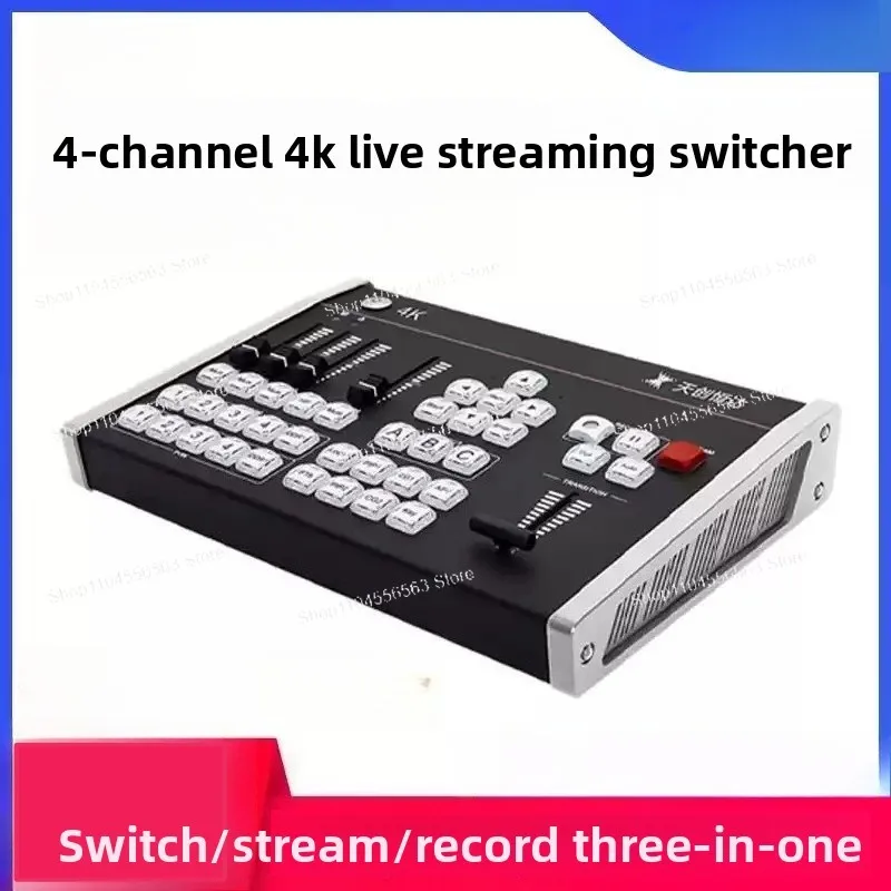 

Portable 4K Video Mixer 4HDMI Switcher High Definition Special Effects Live Streaming Broadcast Professional Equipment