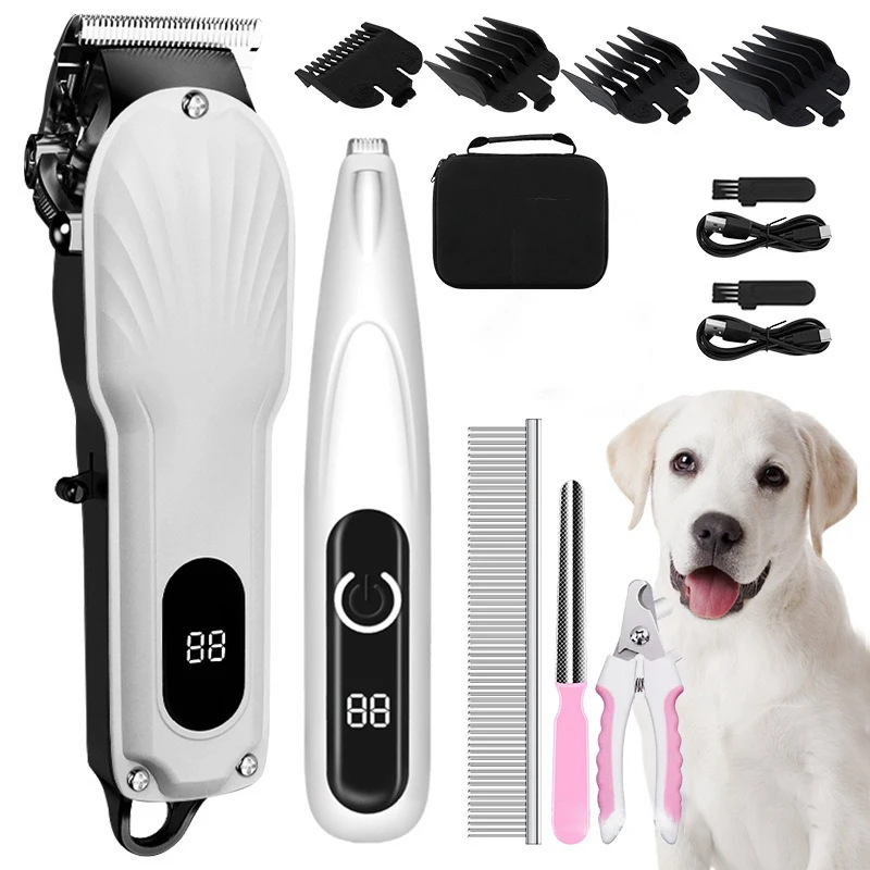 

Dog Specific Hair Clipper Set Grooming Equipment Beauty Pet Hair Cutting Machine Teddy Foot Shaving Puppy Trimmer Supplies