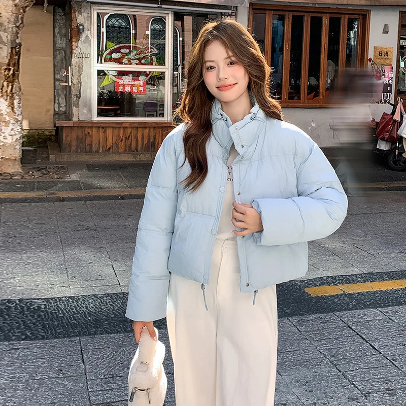 

Parkas Womens Girls Short Fall Modal Blended Lined Slimming Extended Hem Uniform Attractive Youthful Simple Minimalist Cleanfit