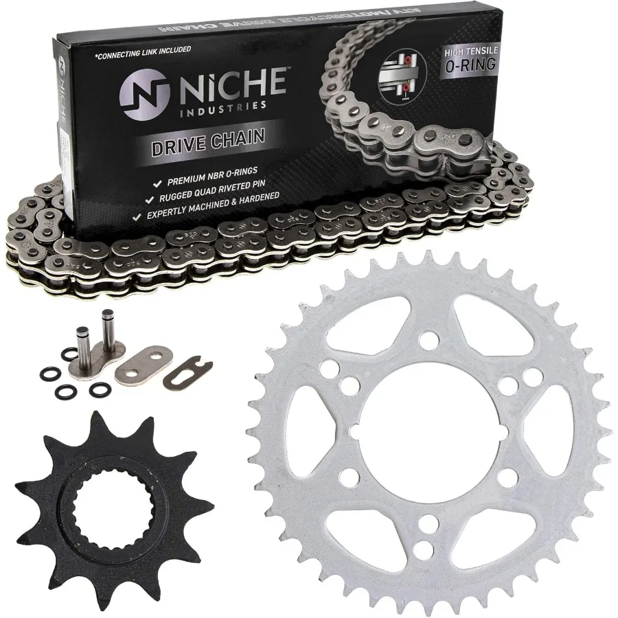 

Drive Sprocket Chain Combo for Polaris Trail Boss 330 325 Front 11 Rear 40 Tooth 520V ORing 78 Links Ideal for OffRoad Terrain