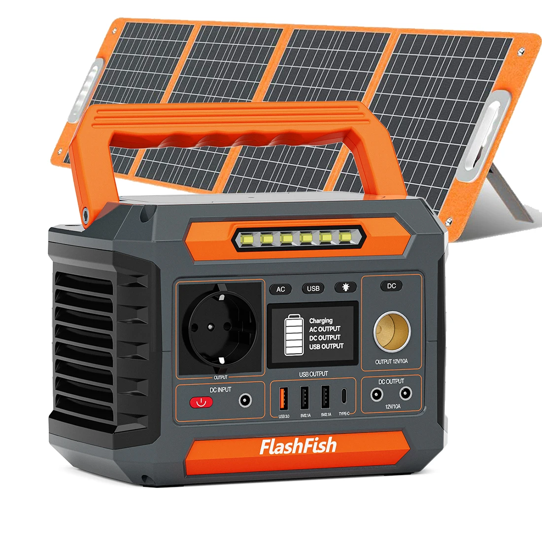 FF Flashfish P66A Draagbare Power Station Met 100W Zonnepaneel, 200W 144Wh Zonnegenerator Batterij 39000mAh Camping Mobiele Stroomvoorziening