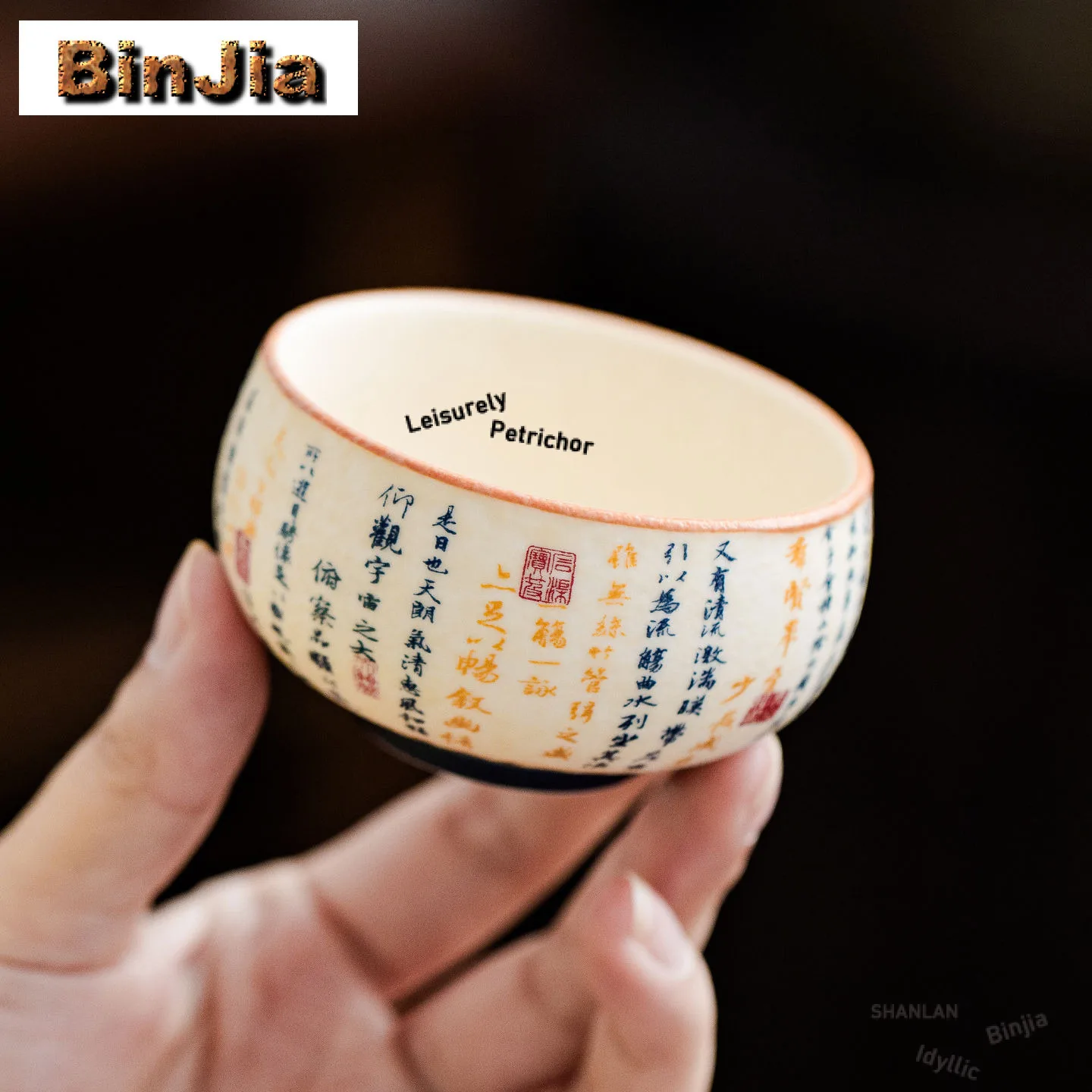 

80 мл рукописные стихи, чайная чашка, роскошная чайная чаша, красивая чайная чашка, чайная дегустация, чашка для медитации, чашки Chazhan Master, посуда для напитков