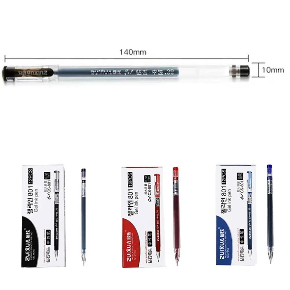 High Quality PC+ABS+AS Gel Pen Diamond Tip Stationery Signature Pen Student Supplies Gift Neutral Pen