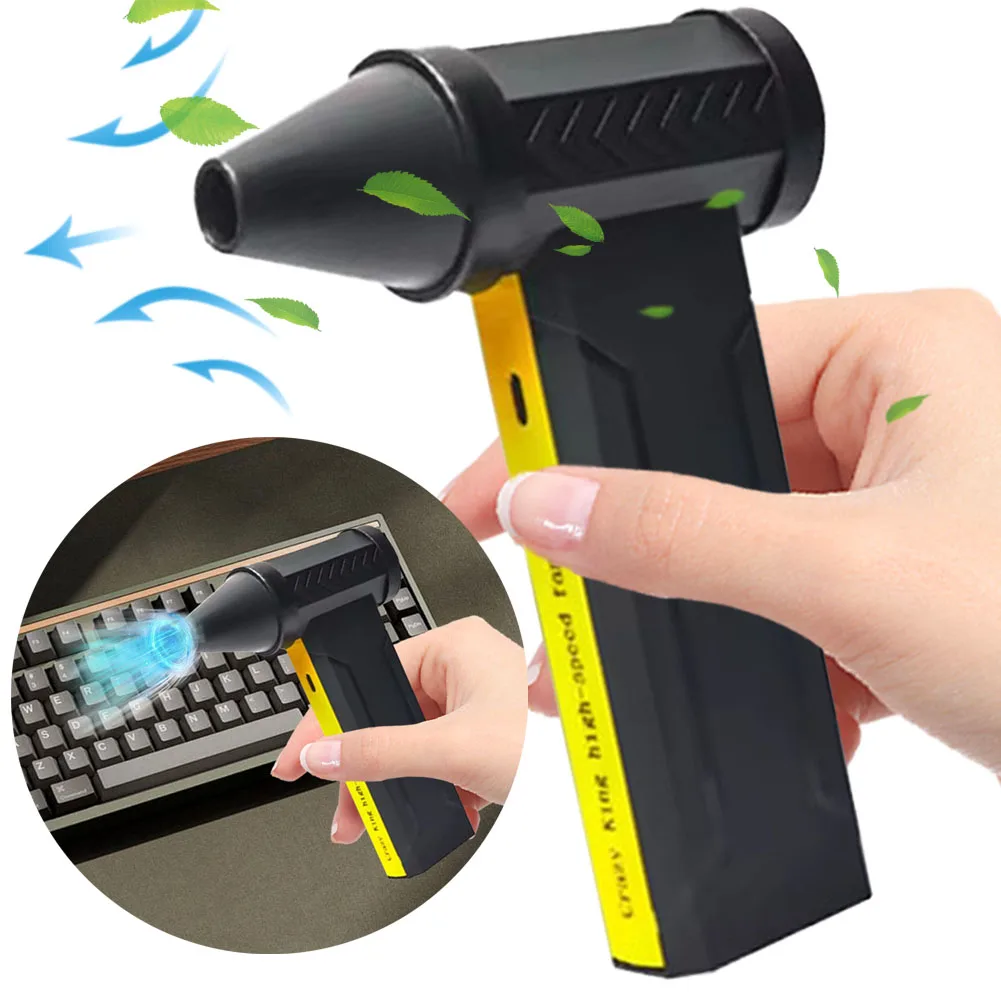 Mini Air Blower Turbo Air Blower 160000RPM Electric Air Duster Portable Handheld Jet Fan 4 Modes for Computer Keyboard