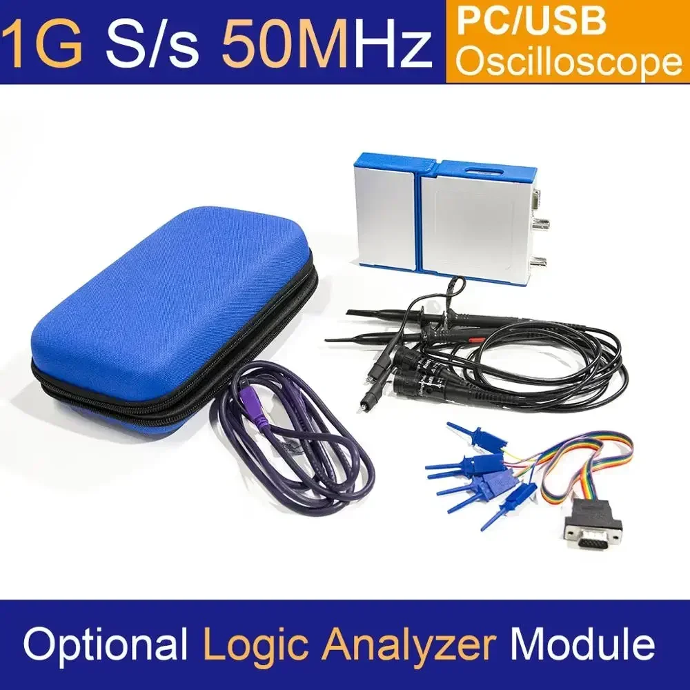 

2026 New LOTO OSC2002 USB PC Oscilloscope, 50MHz Bandwidth 1GS/s Sampling Rate for Automobile Student Engineer Hobbyist
