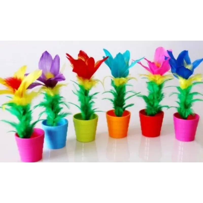 1 Set Magic Cane / Stick To Flower (Medium Size) Magic Tricks Close Up Gimmick Props Comedy Appearing Flower In Pot From Wand
