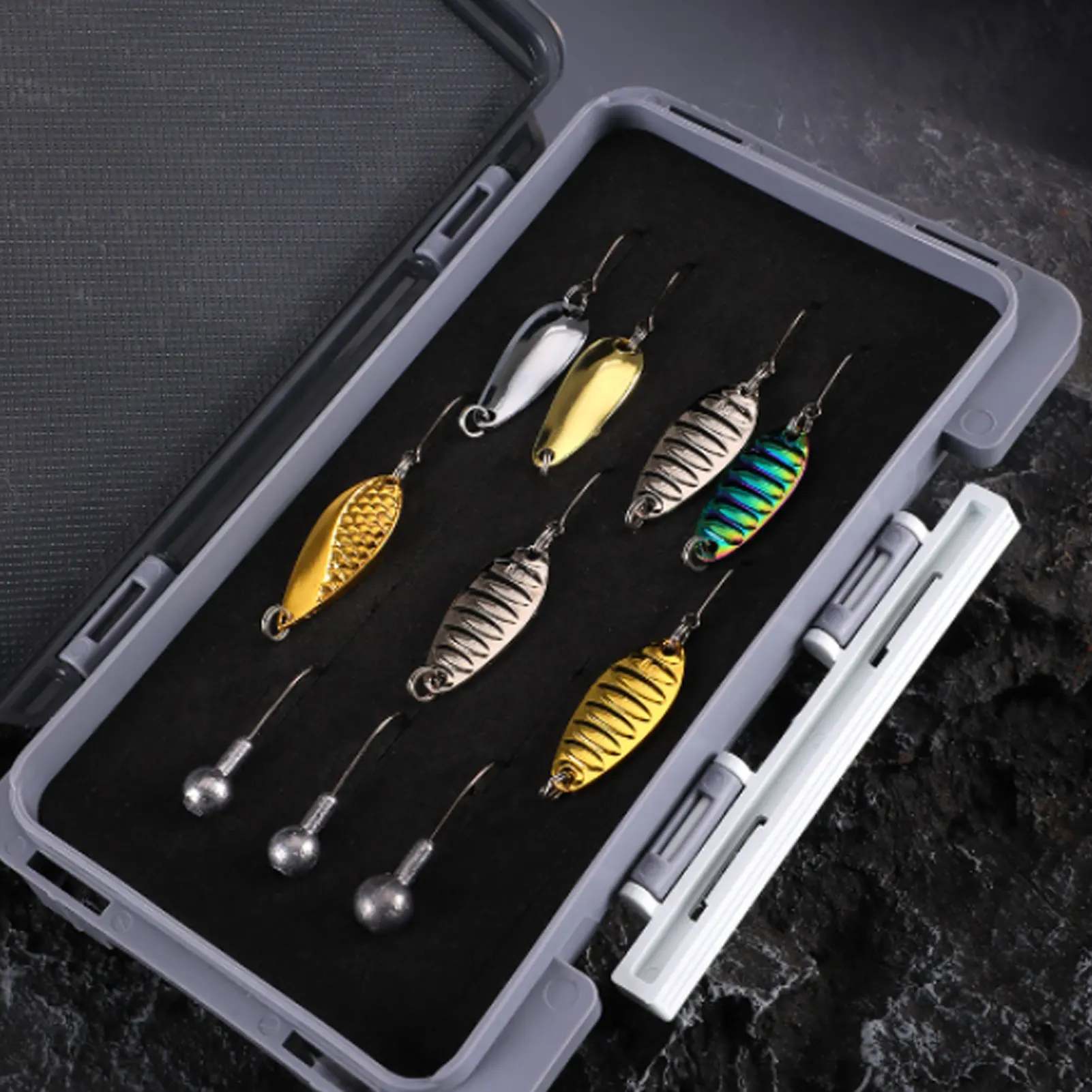 Fishing Baits Lures Storage Box Snap Tight Durable Lure Box for Fishing Lures Spoons Fishhook