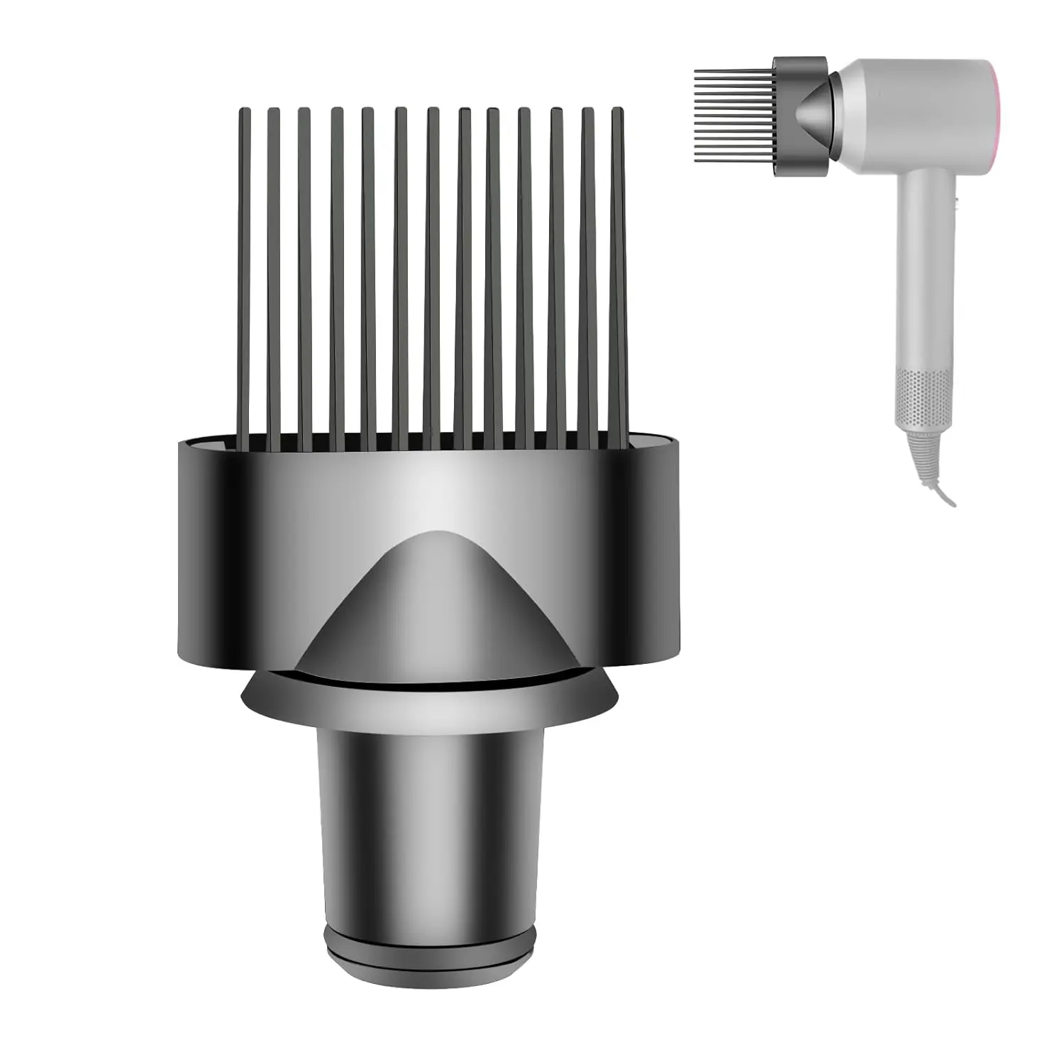 

Wide Tooth Comb Attachment for Hair Dryer, Curly & Coily Hair Styling Tool