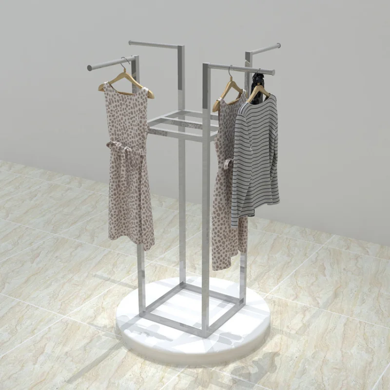 [Customized]Retail 4 way rack shop display rack clothes store 4 way rack