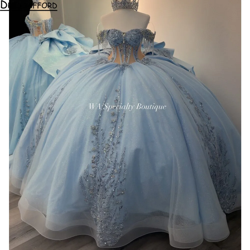 

Изысканное платье Quinceanera для женщин, бальное платье, пышная накидка с аппликацией, бусины, 3D цветы, индивидуальное платье Vestidos De 15 Años