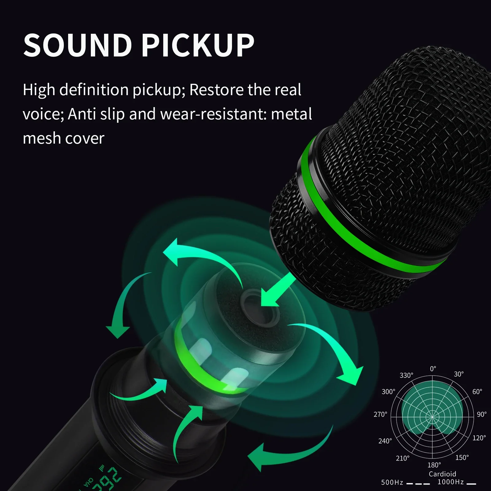 XTUGA UHF Professional Wireless Dynamic Dual Handheld Microphone For Stage Performance Conference Home Karaoke Party Mic