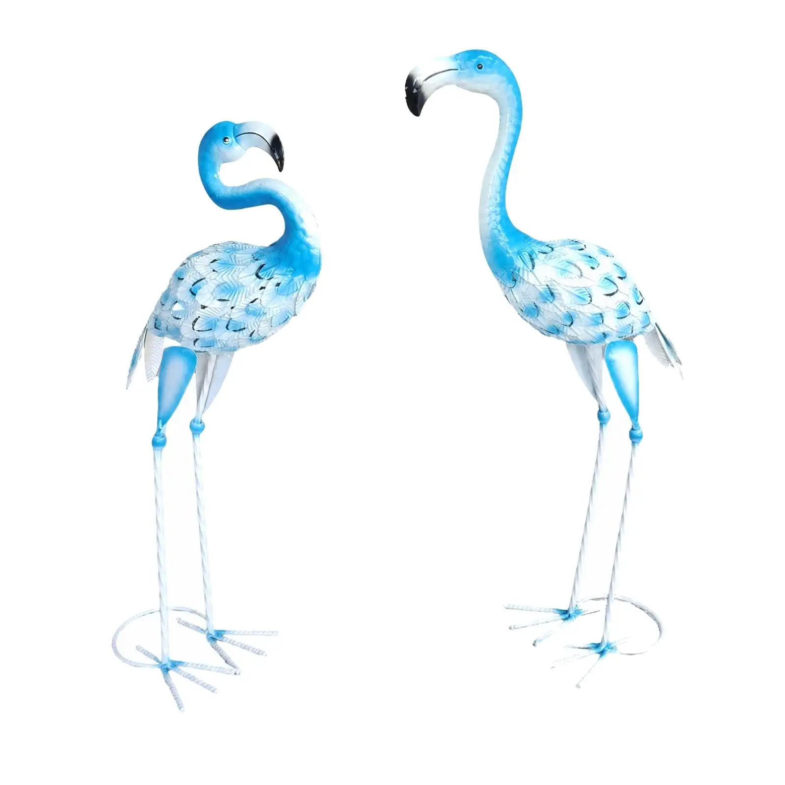 2 Pieces Iron Flamingo Garden Ornament Stable for Entryways, Wedding Settings
