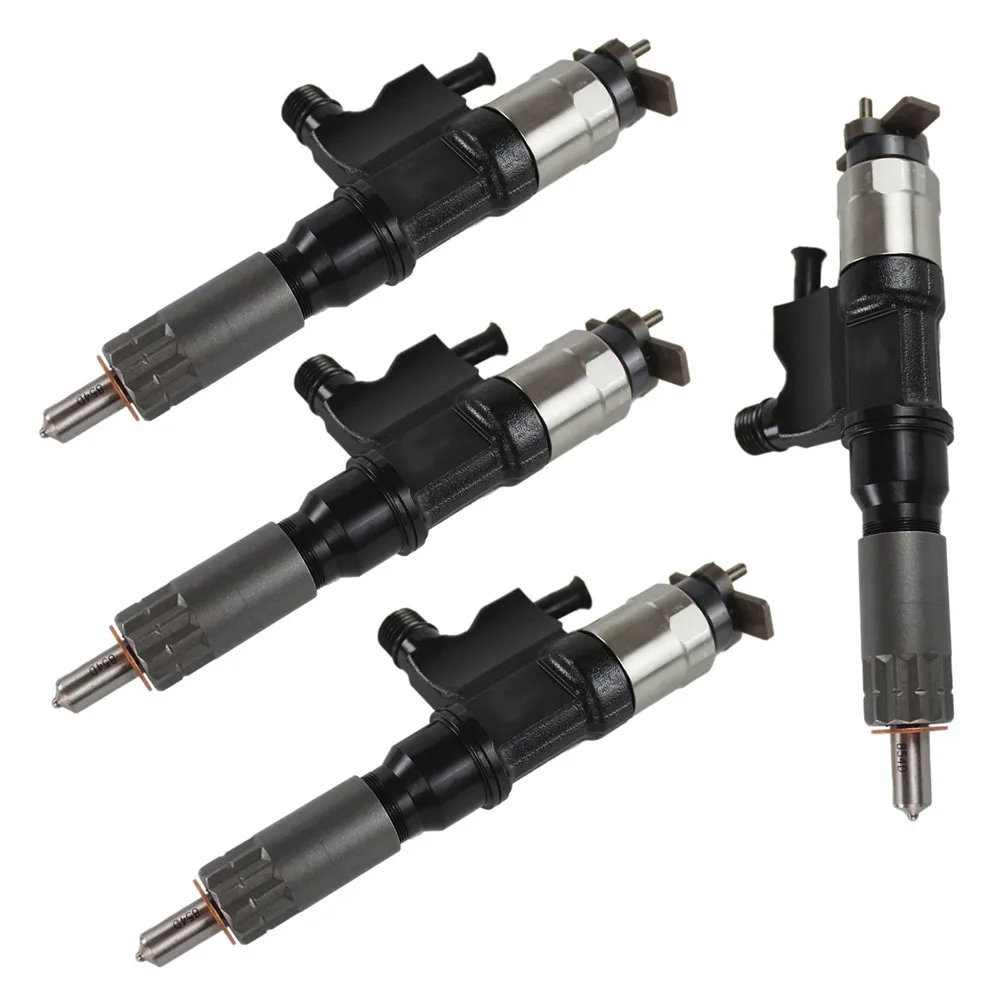 4PCS Fuel Injector Fit for Denso 01-07 Isuzu NPR NPR-HD 4HK1 Diesel 095000-5471 095000-8901