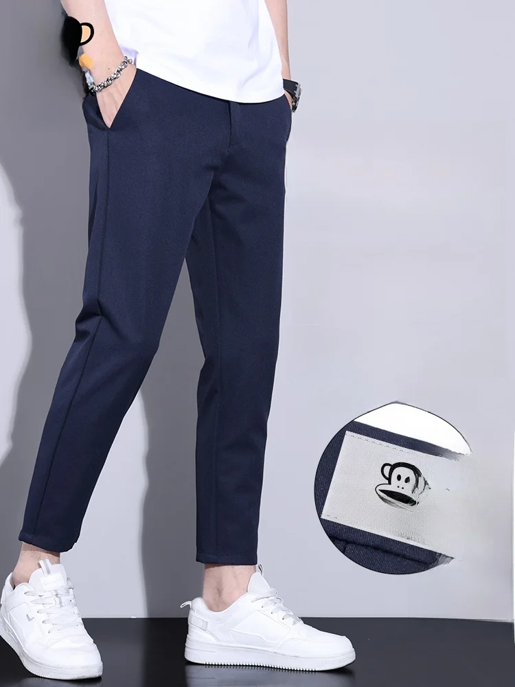 

Мужские брюки Paul Frank с флисовой подкладкой, прямые, укороченные, зауженного кроя, повседневные, осенне-зимние, новые, комфортные, дышащие, из полиэстера