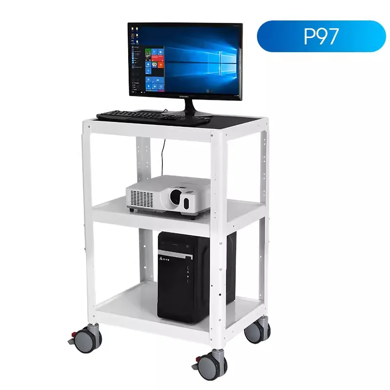 P97 Heavy-Duty Utility Cart - Mobile Workstation for Computer, Printer & Lab Equipment with Multi-Purpose Rack System