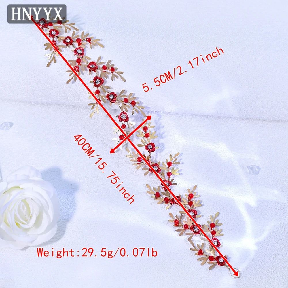 HNYYX Bridal Jewelry Hair Accessories Alloy Rose Headband Exquisite and Gorgeous Hair Hoop Wedding Dress Hair Decoration A382