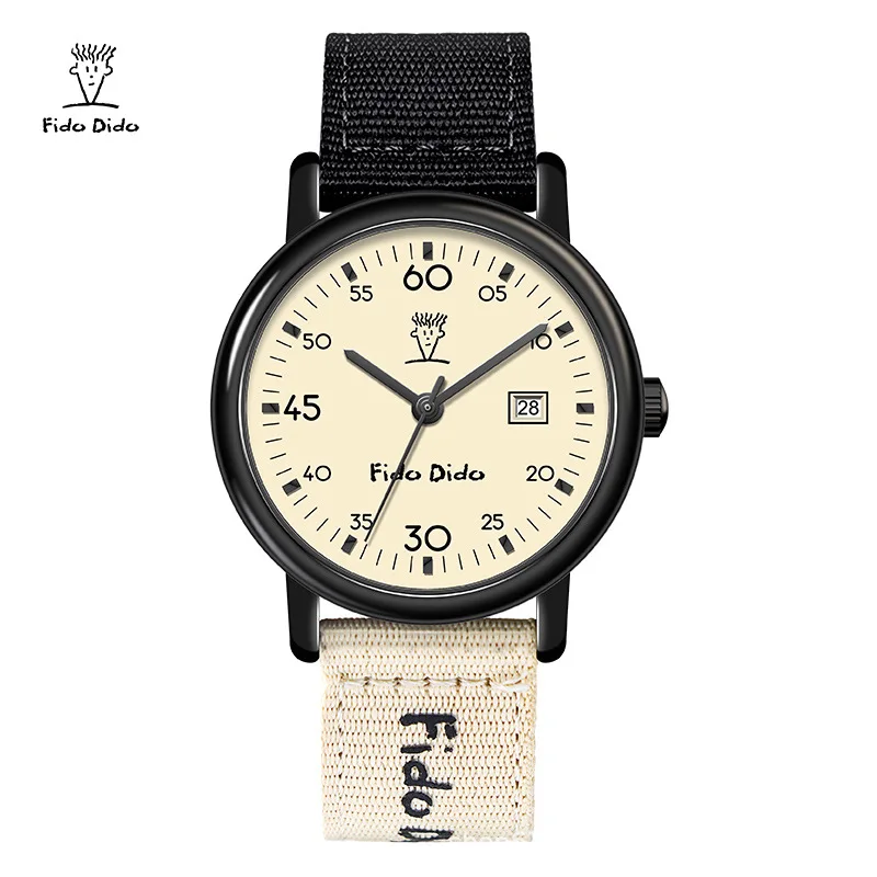 FIDODIDO7ettes-Montre à quartz All-Match Casual Sports Trend, Style salopette rétro, Mode, 2343