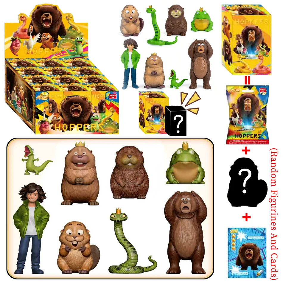 アニメホッパーズ映画フィギュアおもちゃブラインドボックスかわいいビーバーメイベル PVC おもちゃモデルコレクション人形デスクトップ装飾子供クリスマスギフト