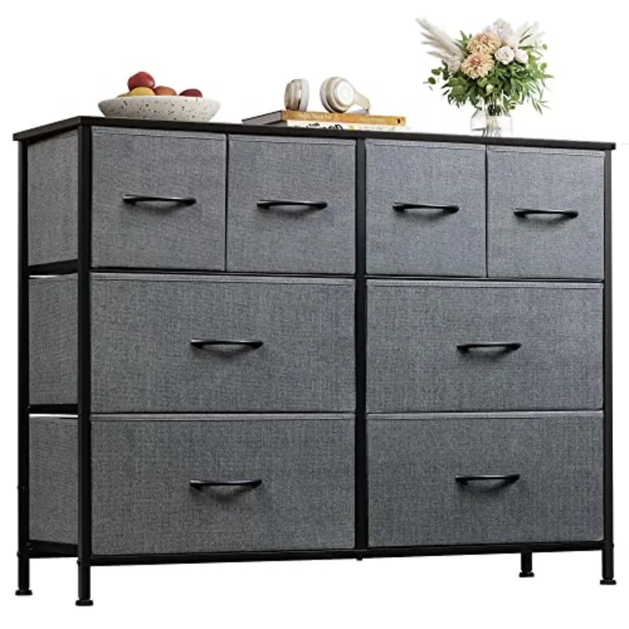 

Dresser for Bedroom with 8 Drawers Wide Fabric Dresser for Storage and Organization Chest of Drawers Dressers for Living Room C