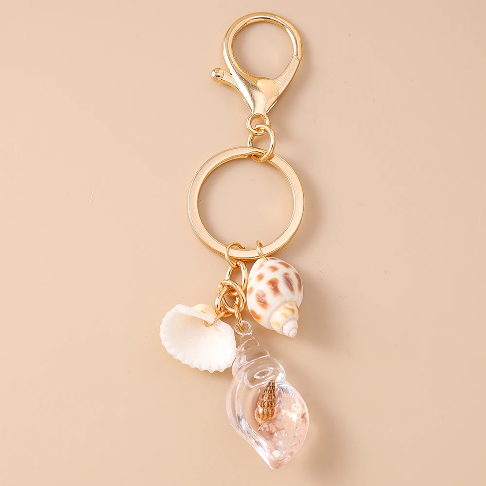 Aihua Bunter Bohemian-Stil Niedlicher Muschel-Schlüsselanhänger für Männer und Frauen, Handtaschenanhänger, DIY-Schmuck für Sommer, Strand und Urlaub, Geschenk – Detail 9