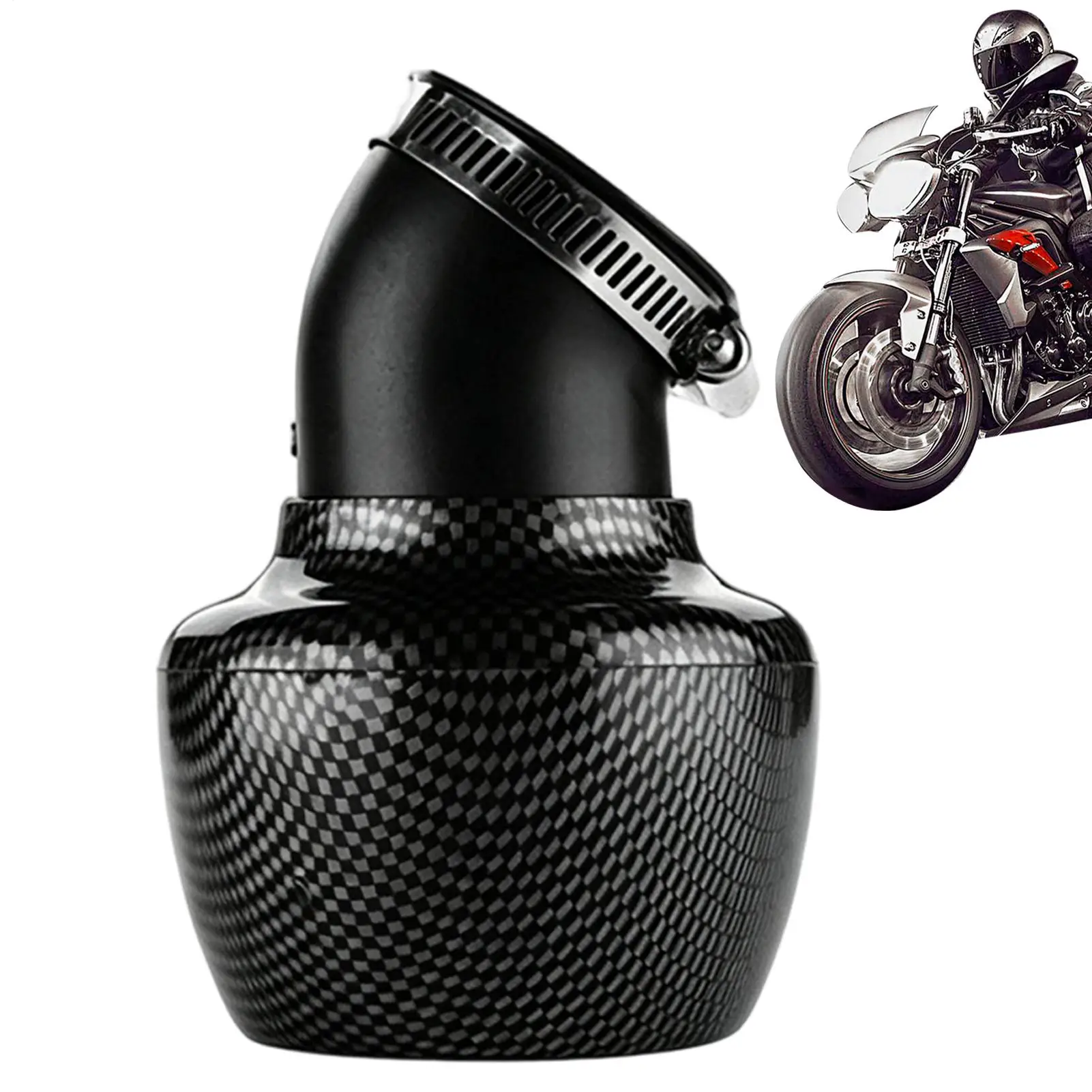 Mini Bike Air Filter Washable Carbon Fiber Reusable Cleaner Universal Air Filter For Motorcycle ATV Dirt Road Vehicle Racing