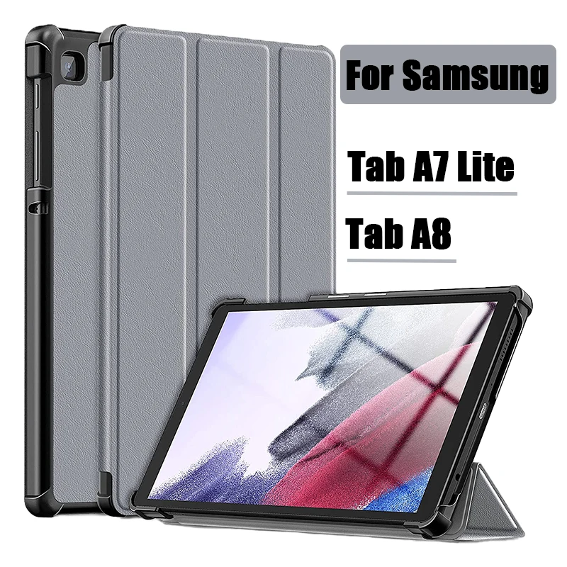 

For Samsung Galaxy Tab A7 Lite Tablet Case 8.7'' SM-T220/T225/T227 Tri-Fold Stand Tablet Shell For Samsung Galaxy Tab A8 Tablet