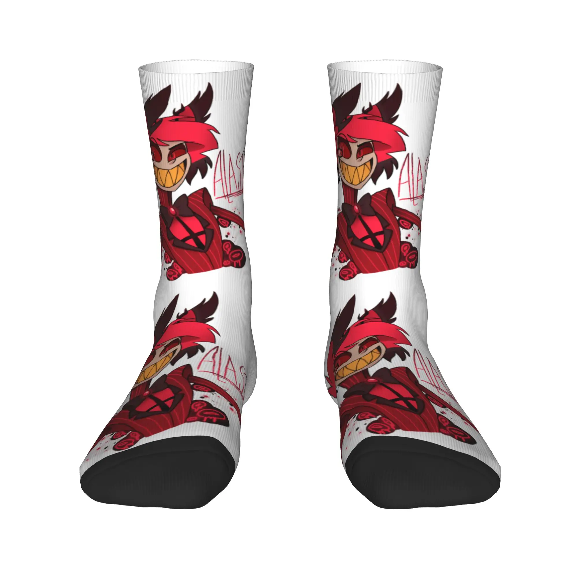 

Cool Printing Hazbins TV Show Animation Hotel Socks for Men Women Stretchy Summer Autumn Winter Crew Socks