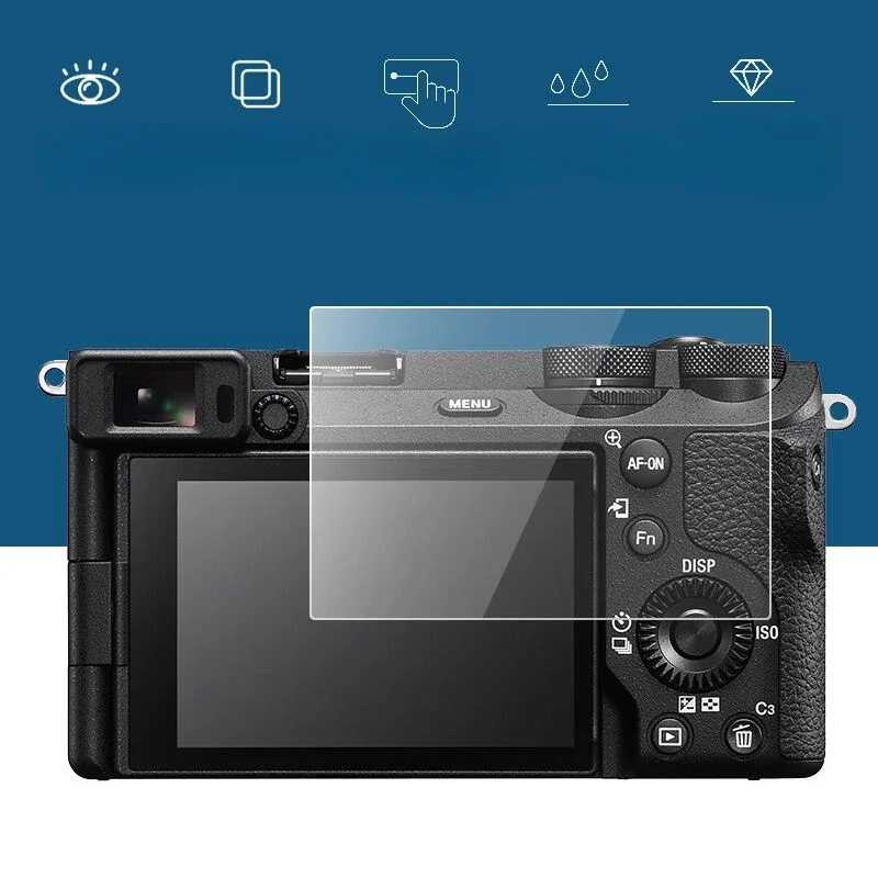 2PCS Tempered Glass Screen Protector for Sony A6700 A6400 A6300 A6000 A5000 Camera LCD Display Screen Film