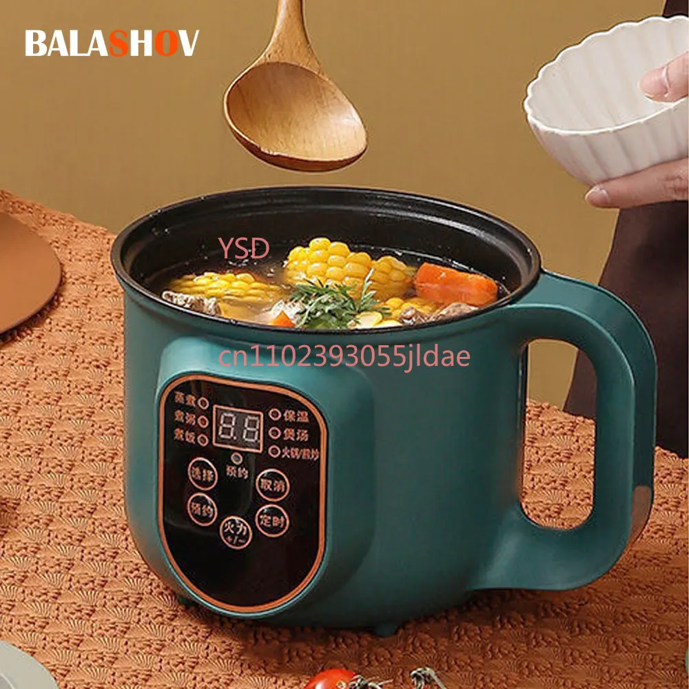 Electric Hot Pot Multicooker with EU Plug Steamer Function for Cooking Soup Noodles Eggs Stew Rice