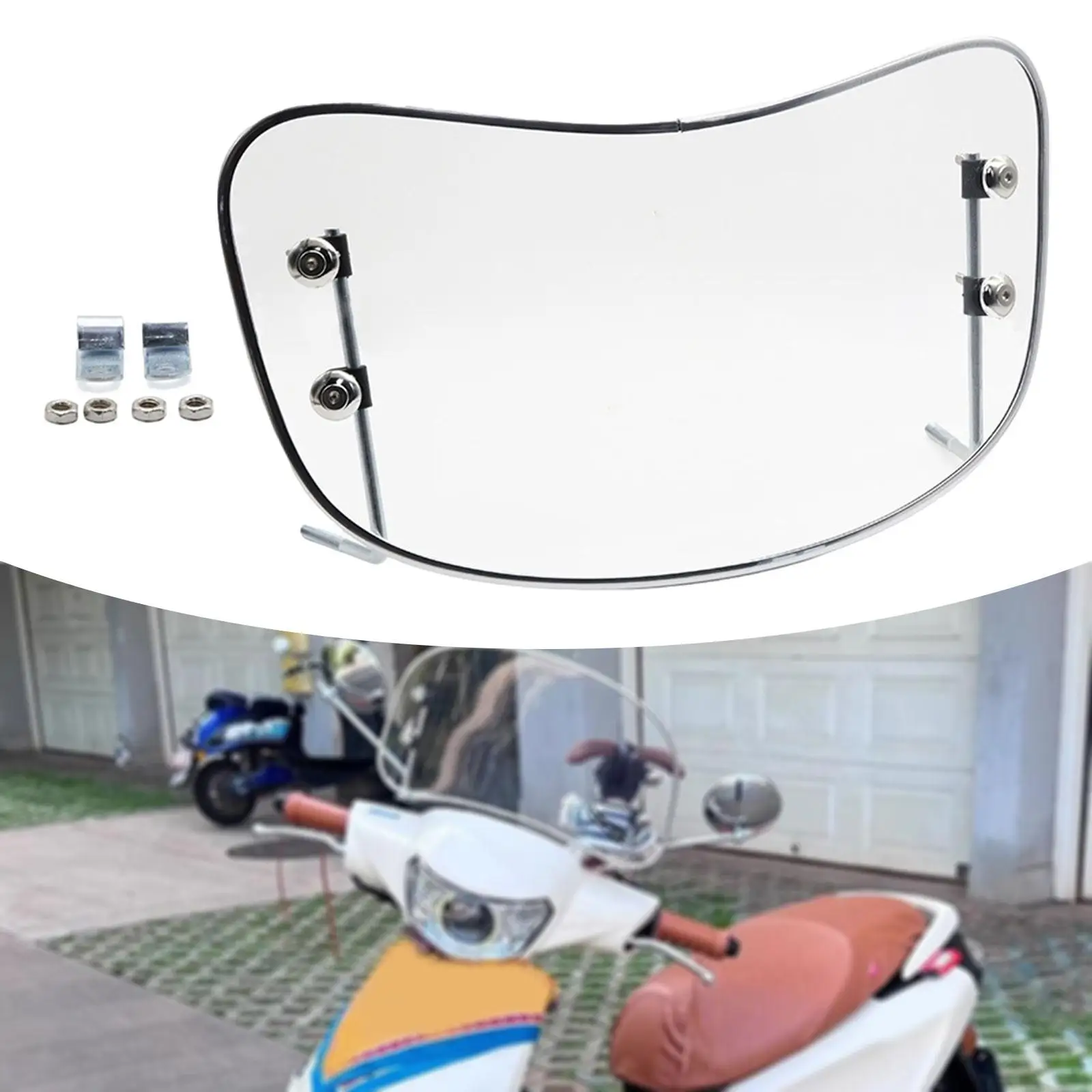 

Electromobile Windshield Strong Easy to Install Adjustable Height Direct Replaces Front Windscreen for Mmax90 110P M95C