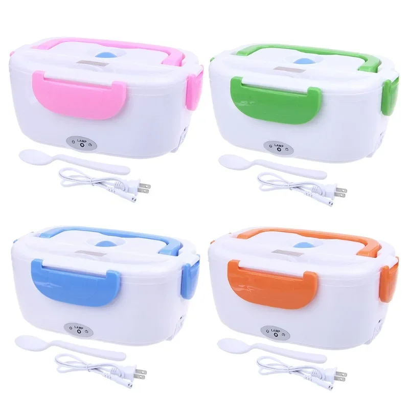 2 in 1 Home Car Dual Use Electric Lunch Box Stainless Steel 12V 24V 110V 220V Food Warmer Container Food Heating Lunchbox Set