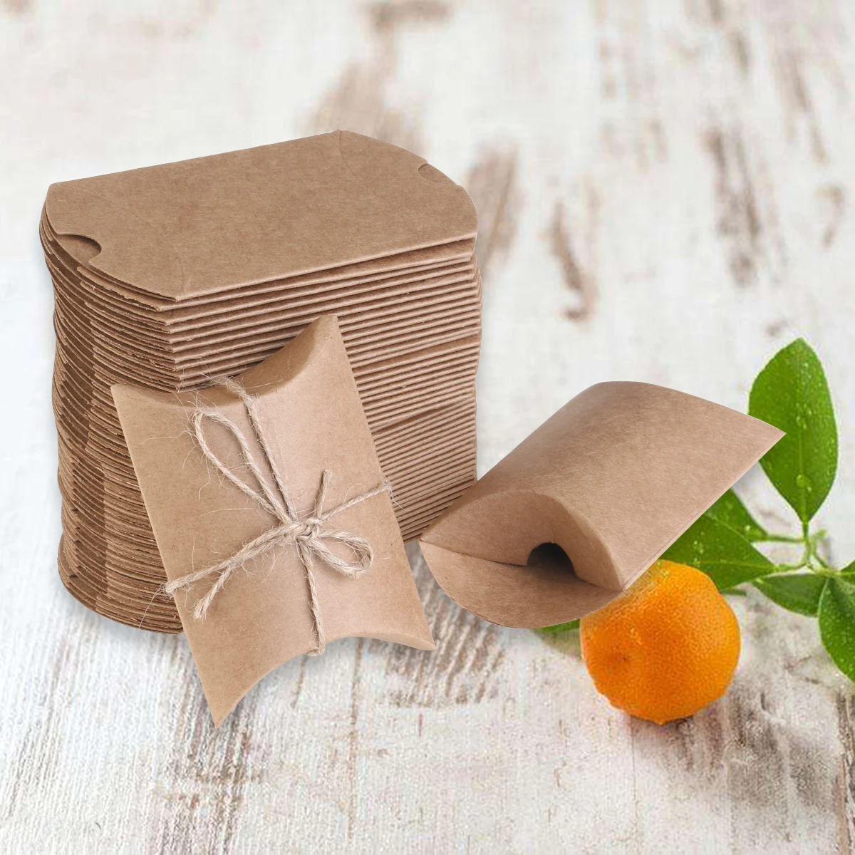 

50pcs Gift Tags Brown Kraft Boxes 20cm Hemp Rope Paper Cards for Candy Jewelry Wedding Favors Party Decorations Anniversary